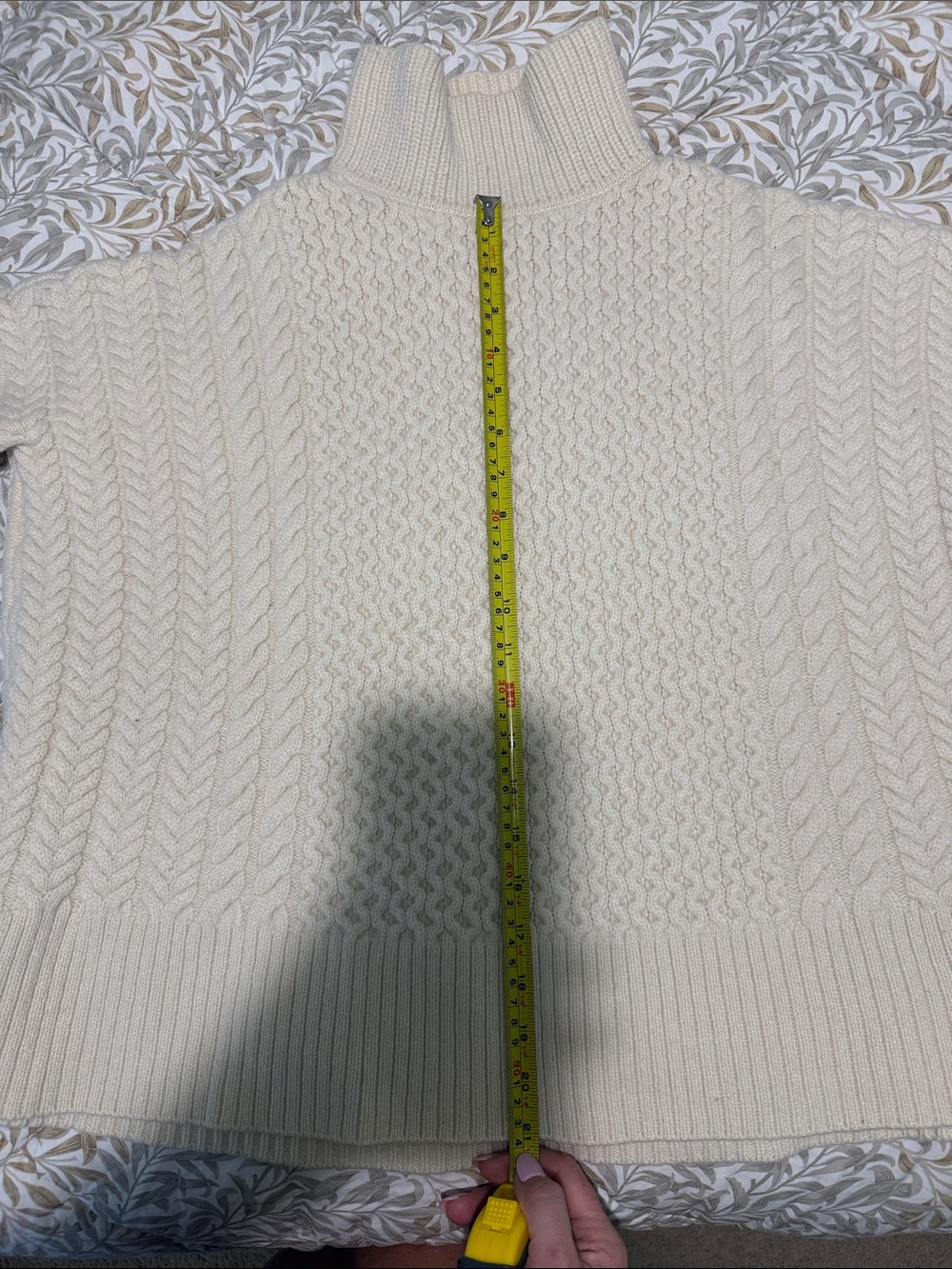 AYR Cream Cable Turtleneck Sweater - Picture 4 of 5